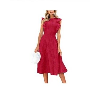 Wish Vibrant Red Midi Dress